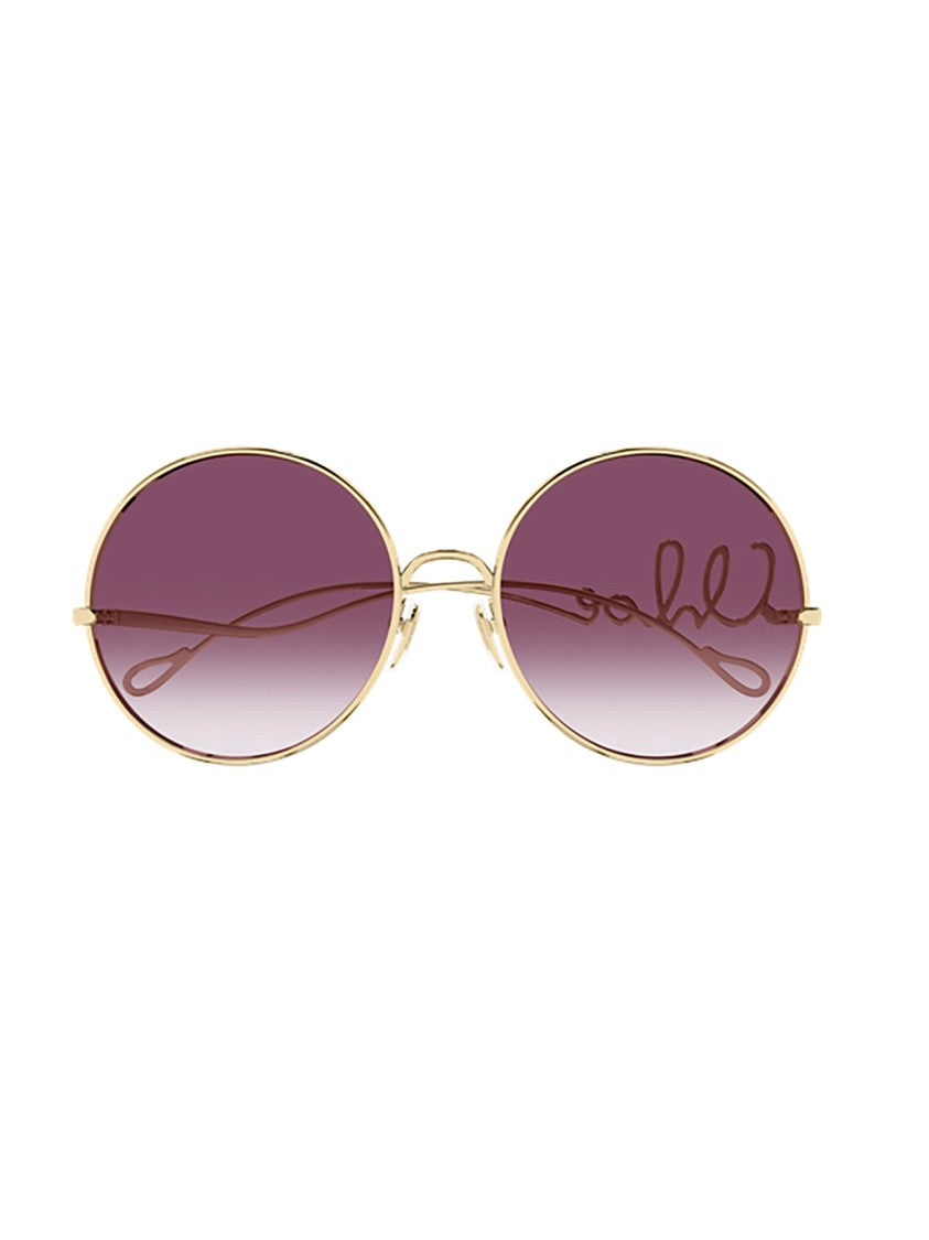 Chloé Ch0329s Gradient Purple Oval Sunglasses