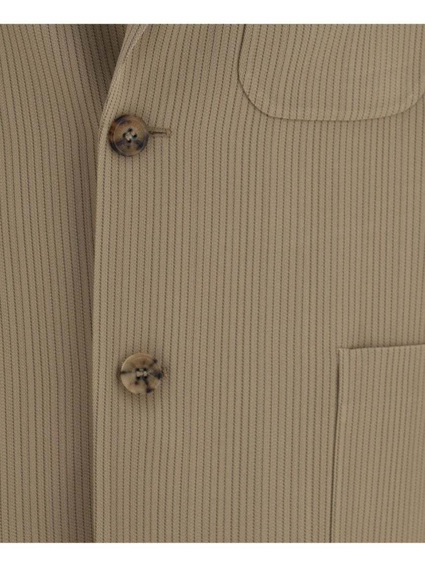 Golden Goose Structured Beige Jacket With Classic Design