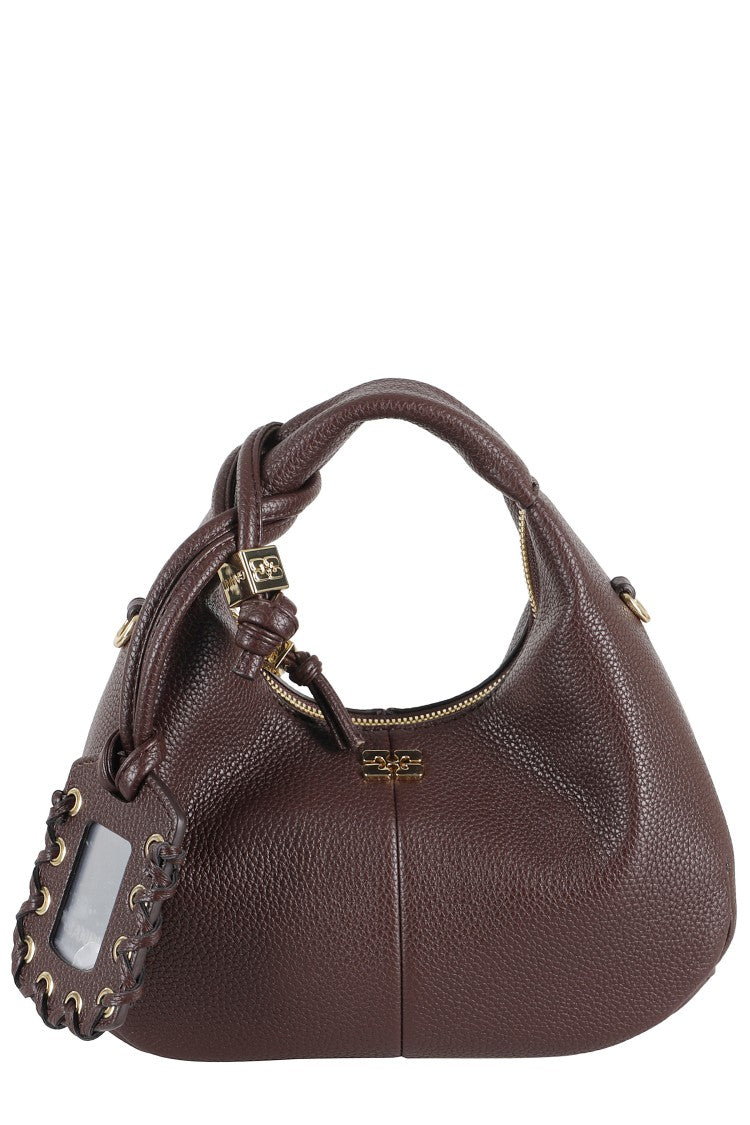 Ganni Mini Grained Hobo Bag