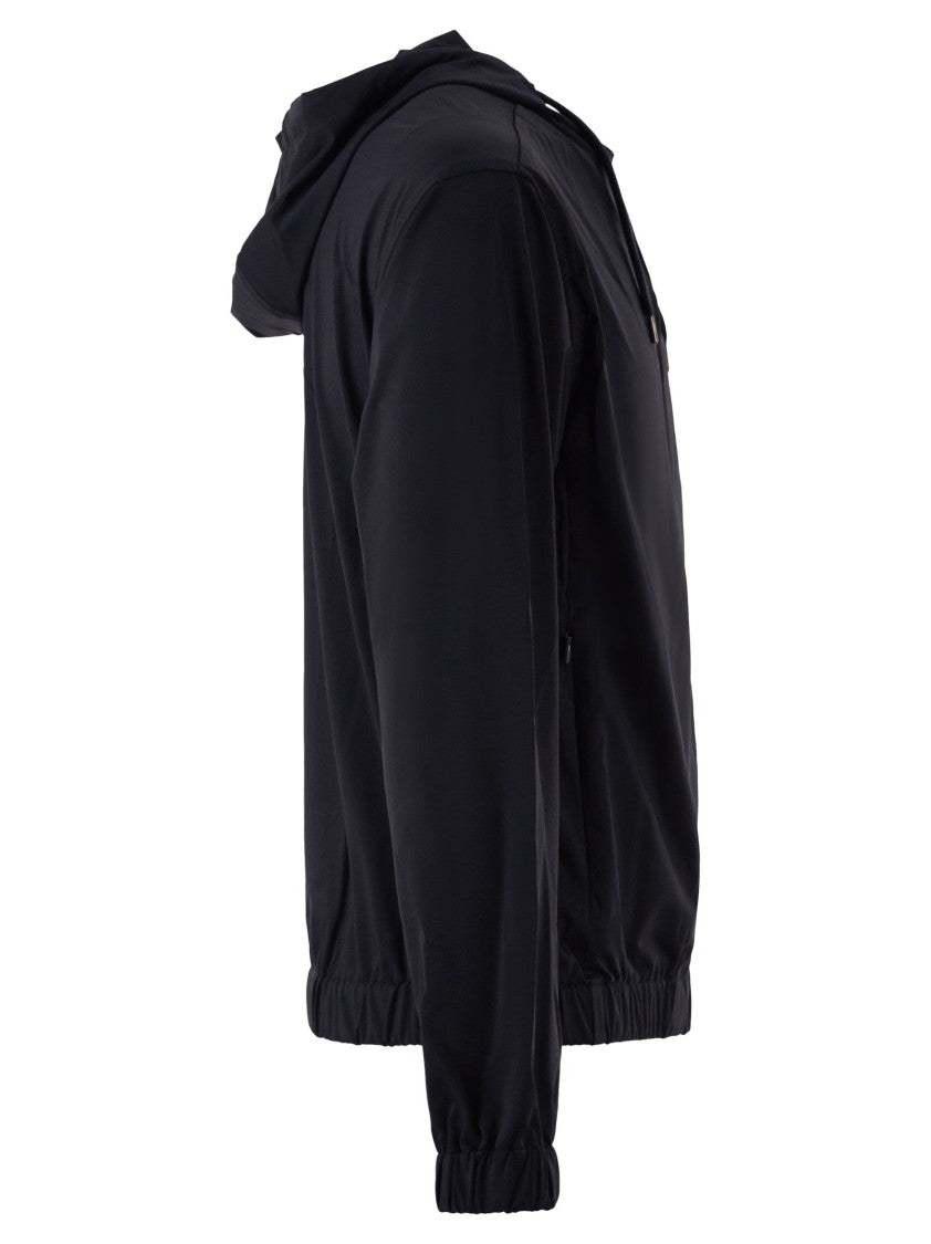 Herno Stretch Techno-Nylon Bomber Jacket