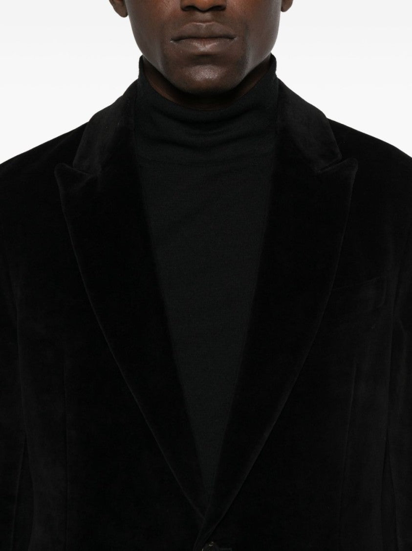 Circolo 1901 Tailored Black Jacket With Single-Button Closure