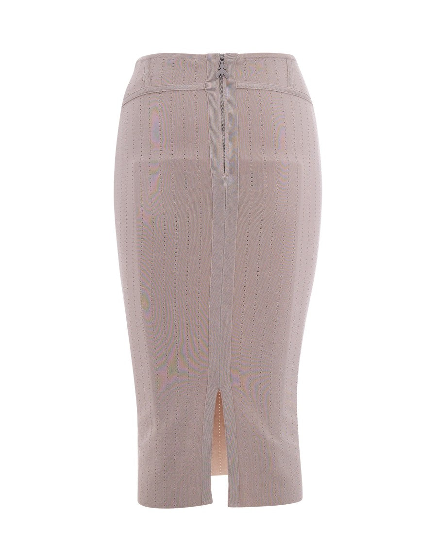 Patrizia Pepe Knitted Skirt In Cloud Gray