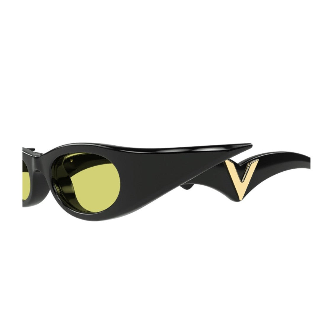 Valentino Black Linea Vive La V Bio-Injected Cat-Eye Sunglasses