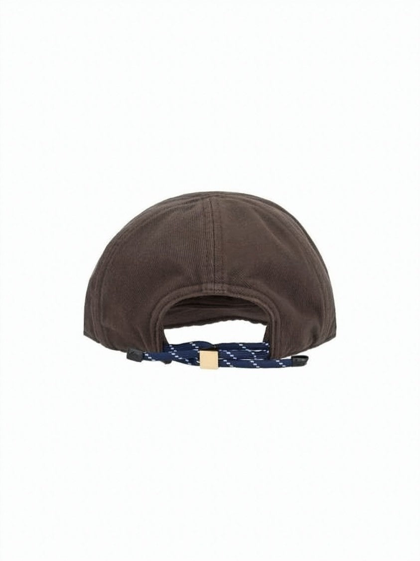 Miu Miu Structured Cotton Cap With Embroidered Logo By Miu Miu