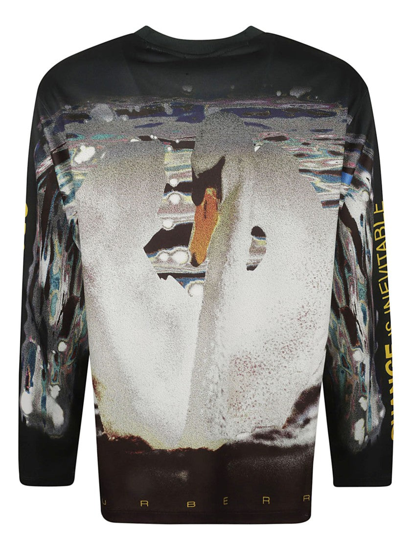 Burberry Swan Graphic Long-Sleeved Sweater