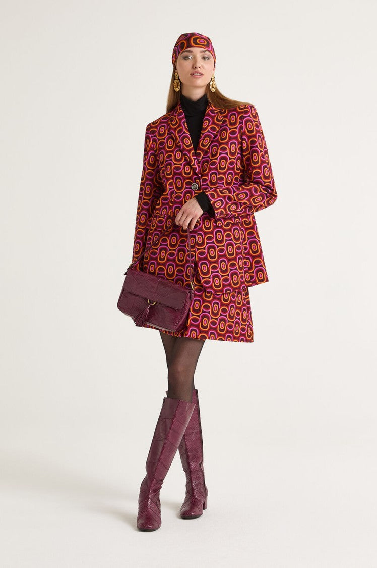Maliparmi Rolling Chain Printed Double-Button Tailored Blazer