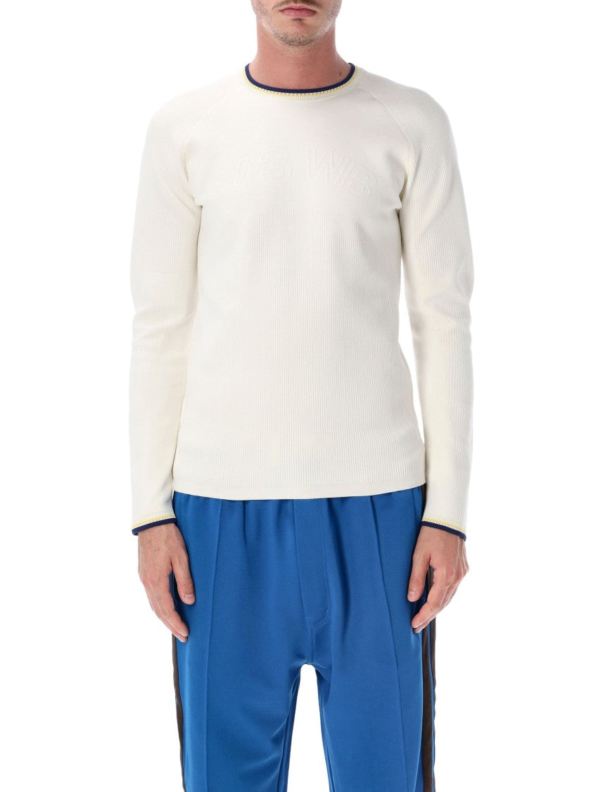 Adidas X Y-3 White Ribbed Long-Sleeve Knit Top