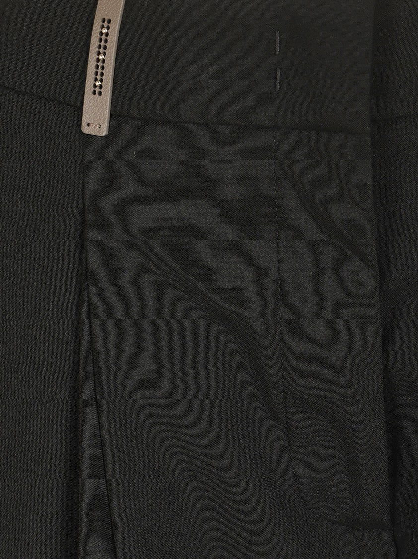 Peserico Wide-Leg Trousers In Lightweight Cotton Gabardine