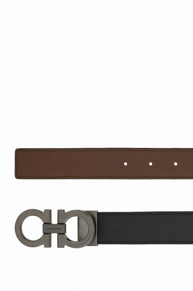Salvatore Ferragamo Reversible Calf Leather Belt