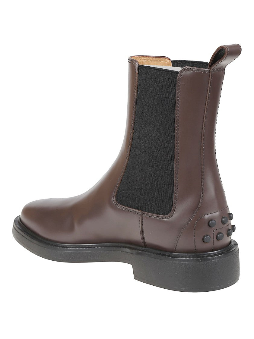 Tod's Classic Brown 20L Calf Leather Ankle Boots