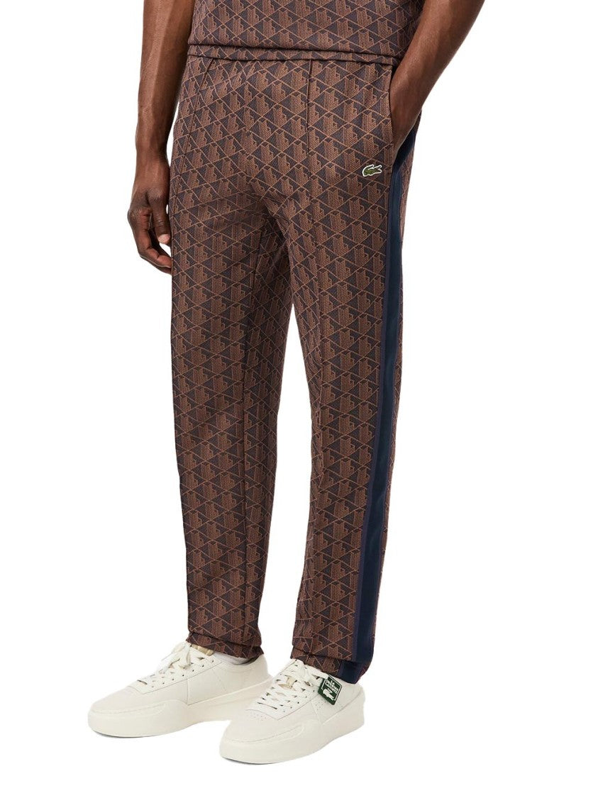 Lacoste Geometric Monogram Tracksuit With Contrast Side Stripes