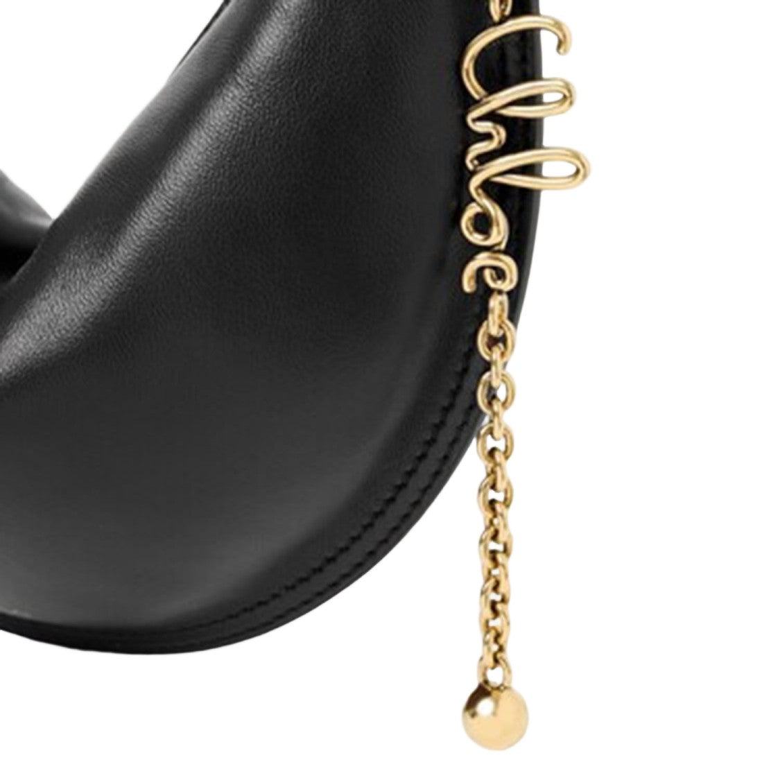 Chloé Crescent-Shaped Nappa Leather Bag With Gold-Tone Chain