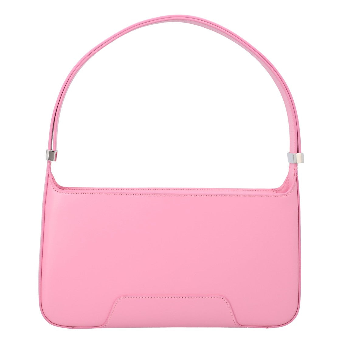Burberry Compact Pink Calfskin Shoulder Bag With Prominent Logo