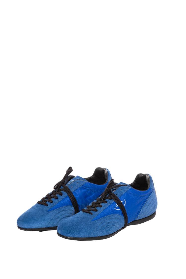 Pantofola D'oro Blue Suede Nylon Vibram Sole Sneakers