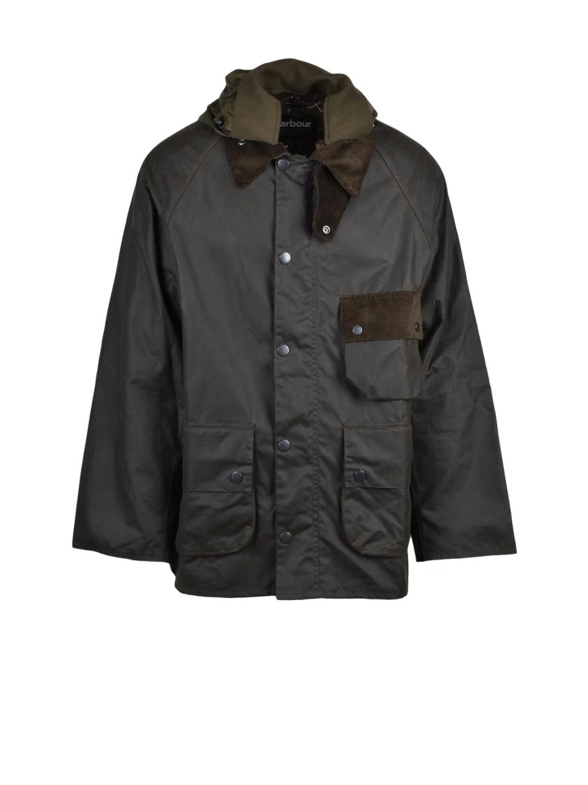 Barbour Olive Green Solway Waxed Cotton Coat