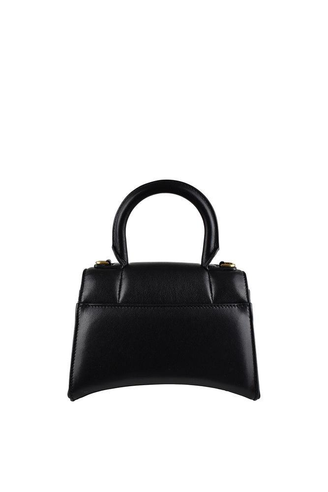 Balenciaga Black Smooth Leather Hourglass Xs Handbag