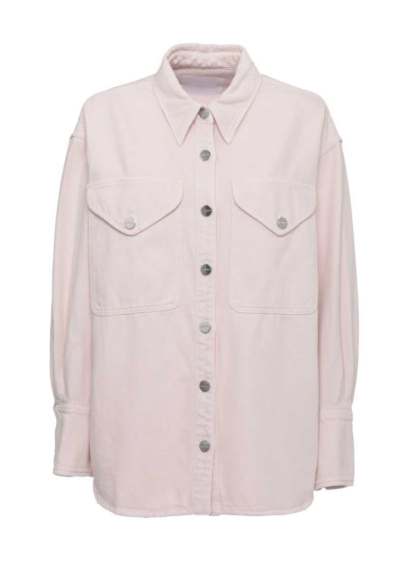 Dondup Pink Front Pockets Cotton Shirt