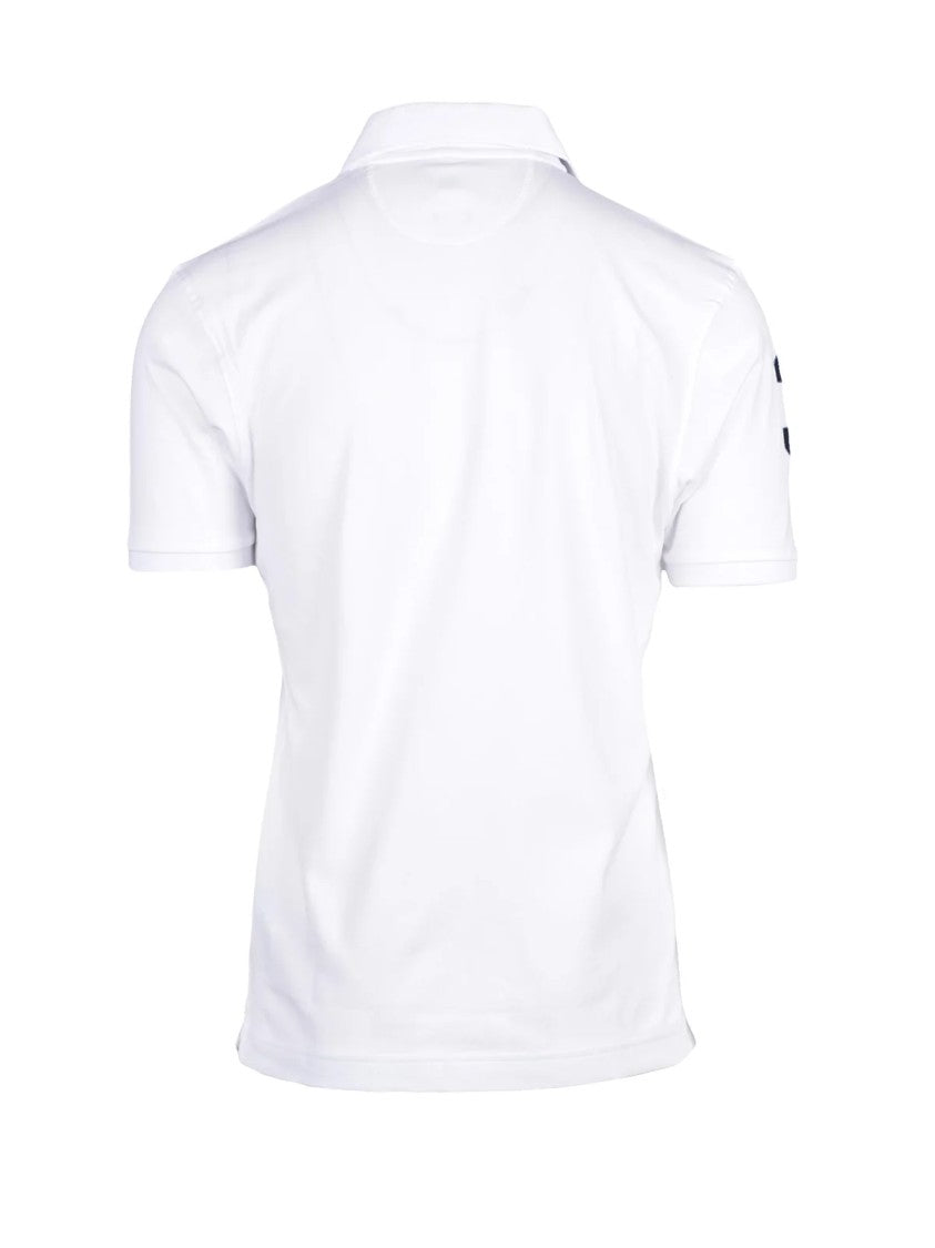 La Martina White Tailored Cotton Polo Shirt