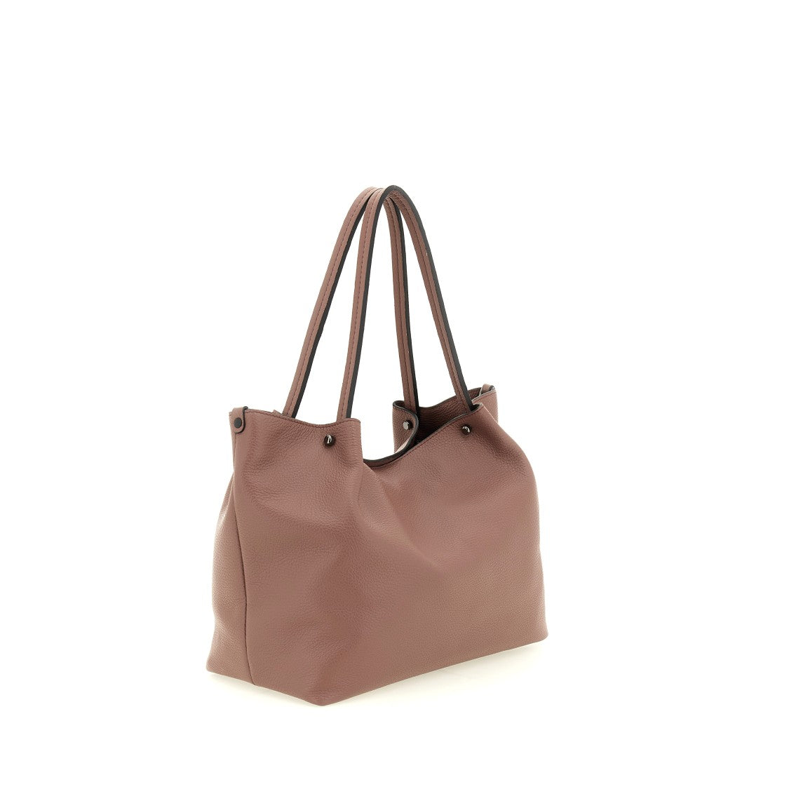 Gabs Brown Hammered Leather Double Handle Bag