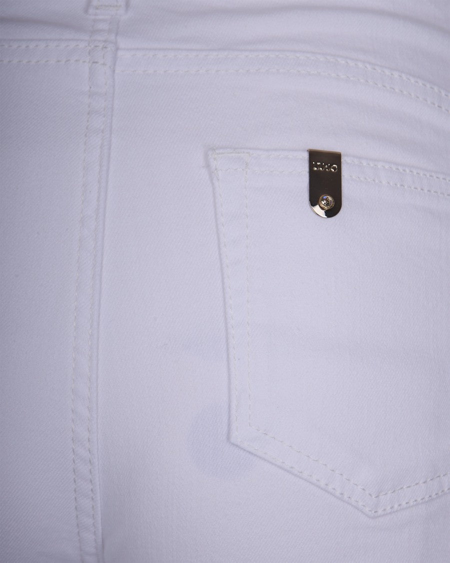 Liu Jo High-Waisted Flare Jeans With Jewel Button Accents