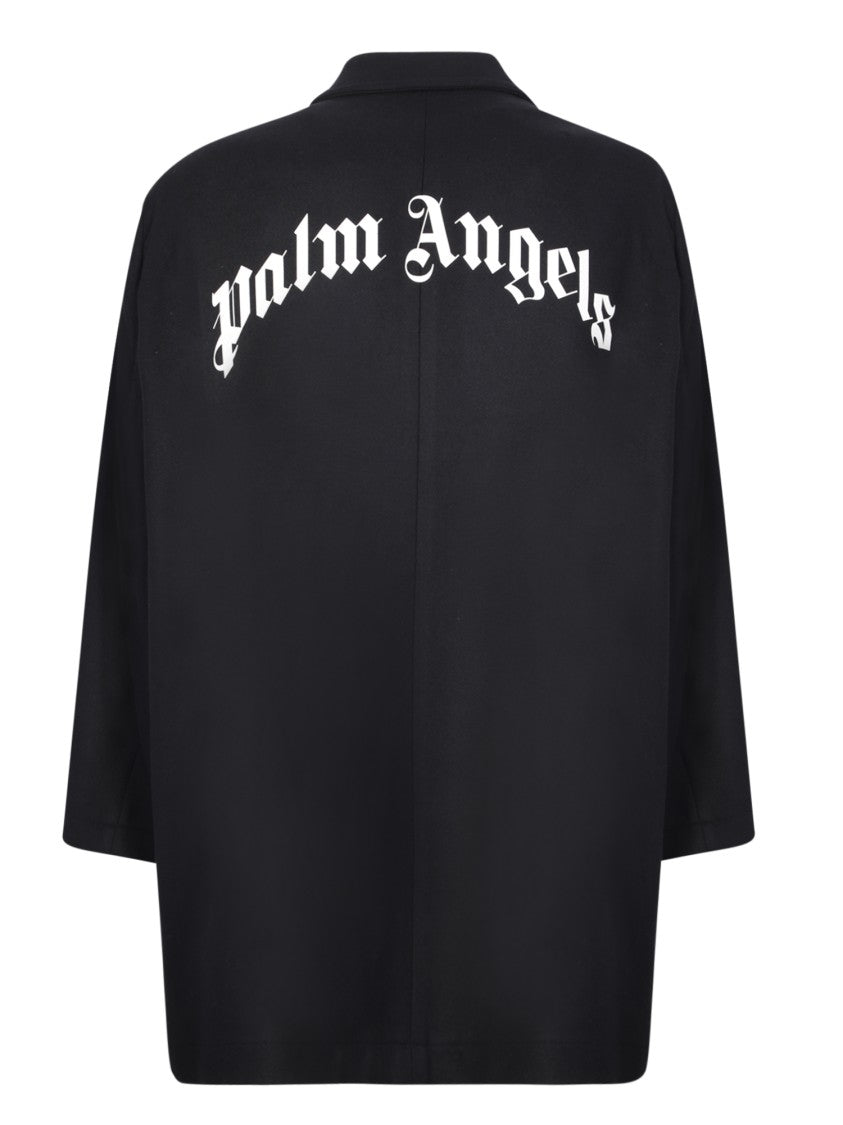 Palm Angels Black Classic Collar Coats