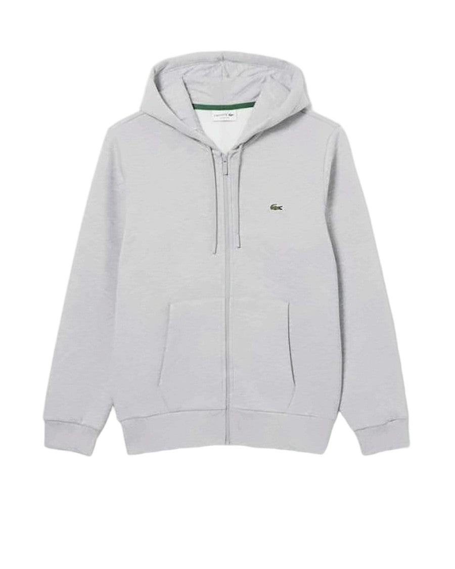 Lacoste Soft Fabric Zip-Up Hoodie With Adjustable Hood