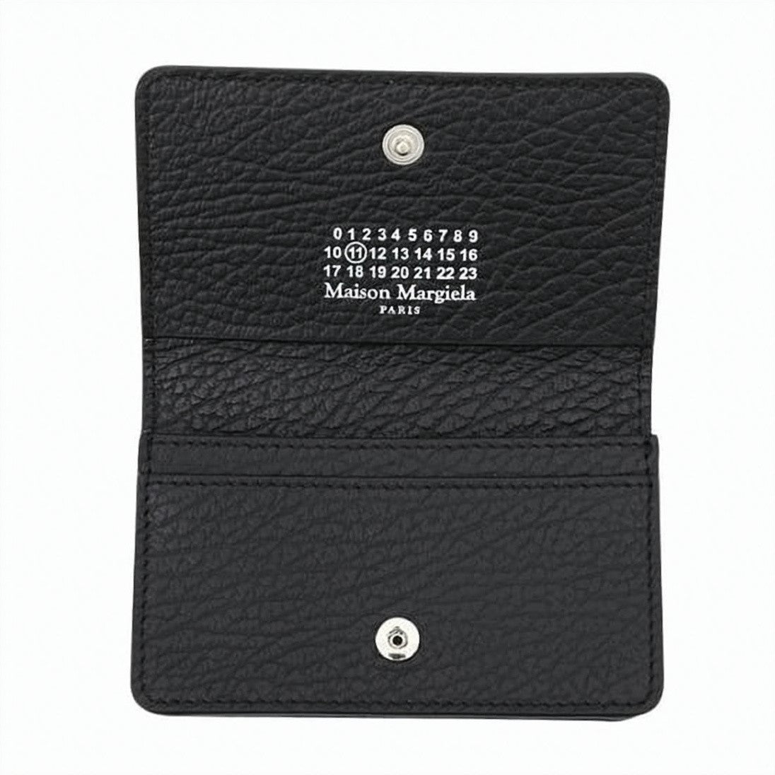 Maison Margiela Textured Cowhide Leather Flap Card Holder