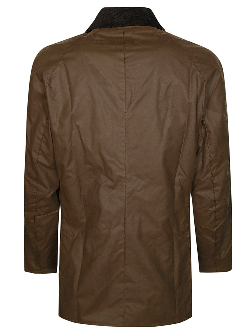 Barbour Waxed Cotton Jacket With Corduroy Collar