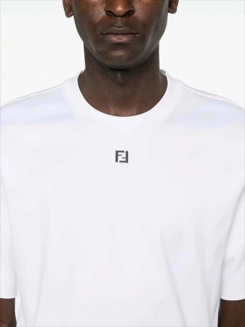 Fendi Classic Cotton T-Shirt With Minimalist Logo Detail