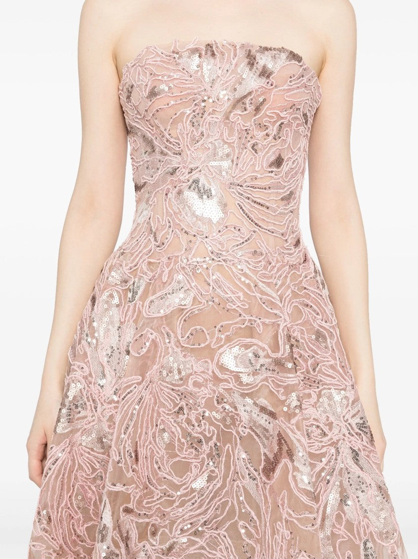 Saiid Kobeisy Embroidered High-Low Dress
