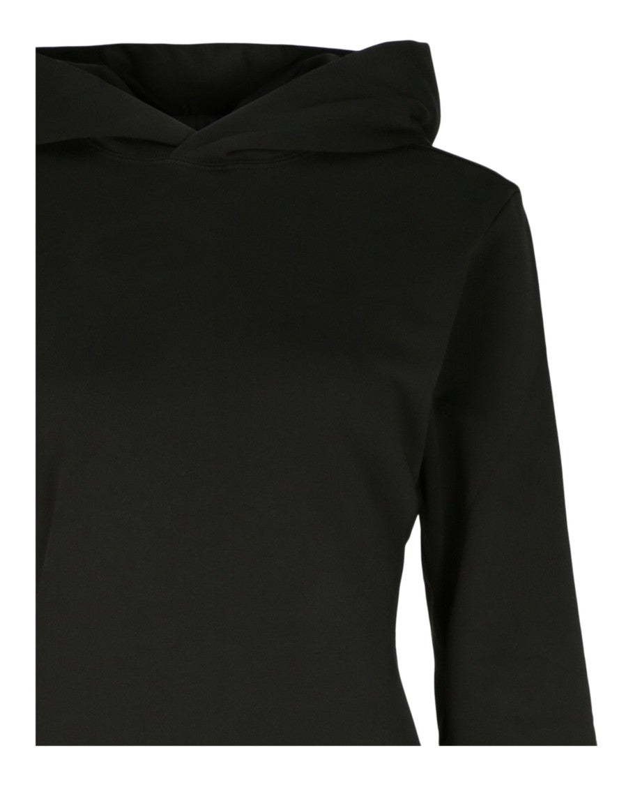Balenciaga Streamlined Fitted Hoodie Dress With Tonal Logo