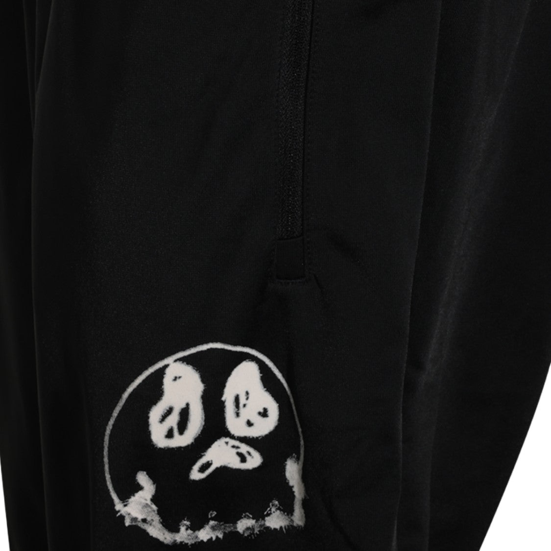 Y-3 Black Drawstring Printed Tapered Pants