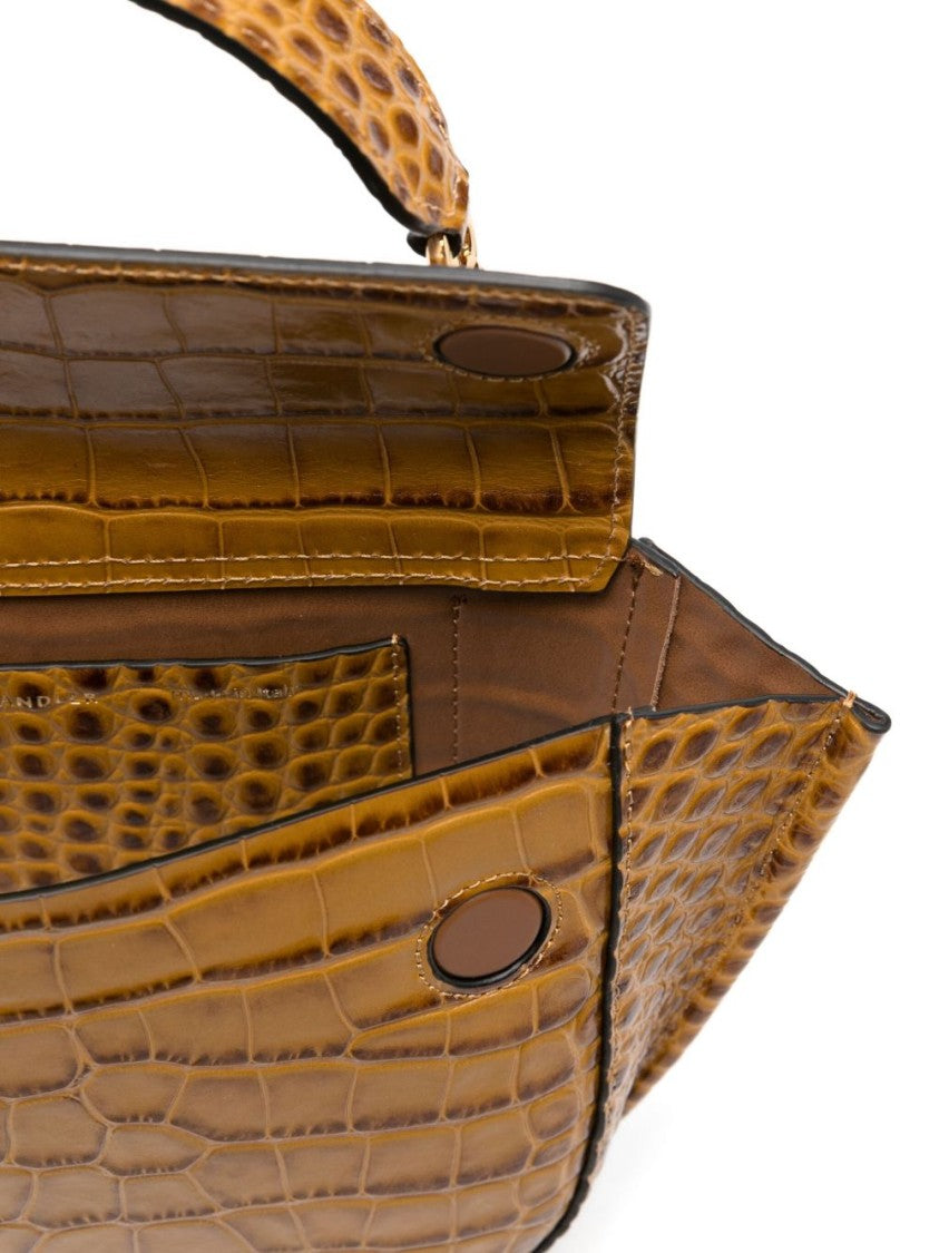Wandler Hortensia Mini Tote Bag In Crocodile-Embossed Calf Leather