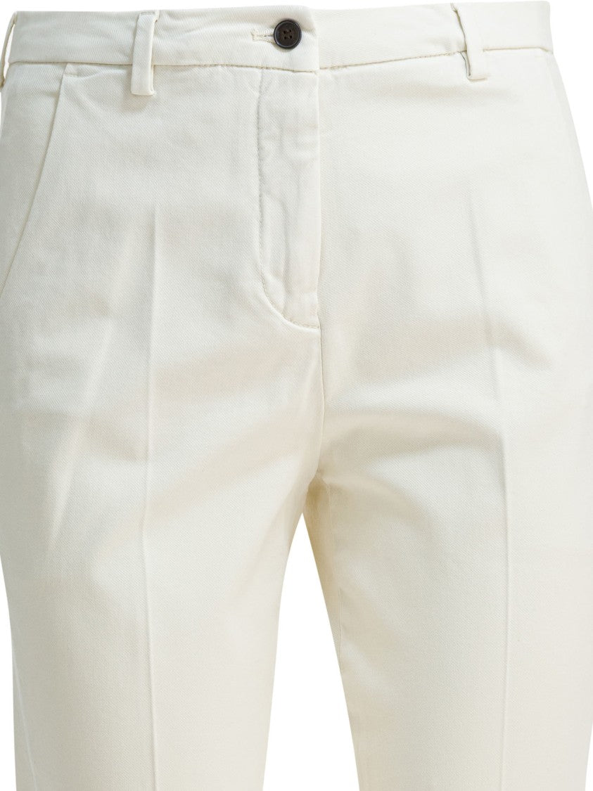 Briglia Tailored Beige Trousers With Mid-Rise Waist