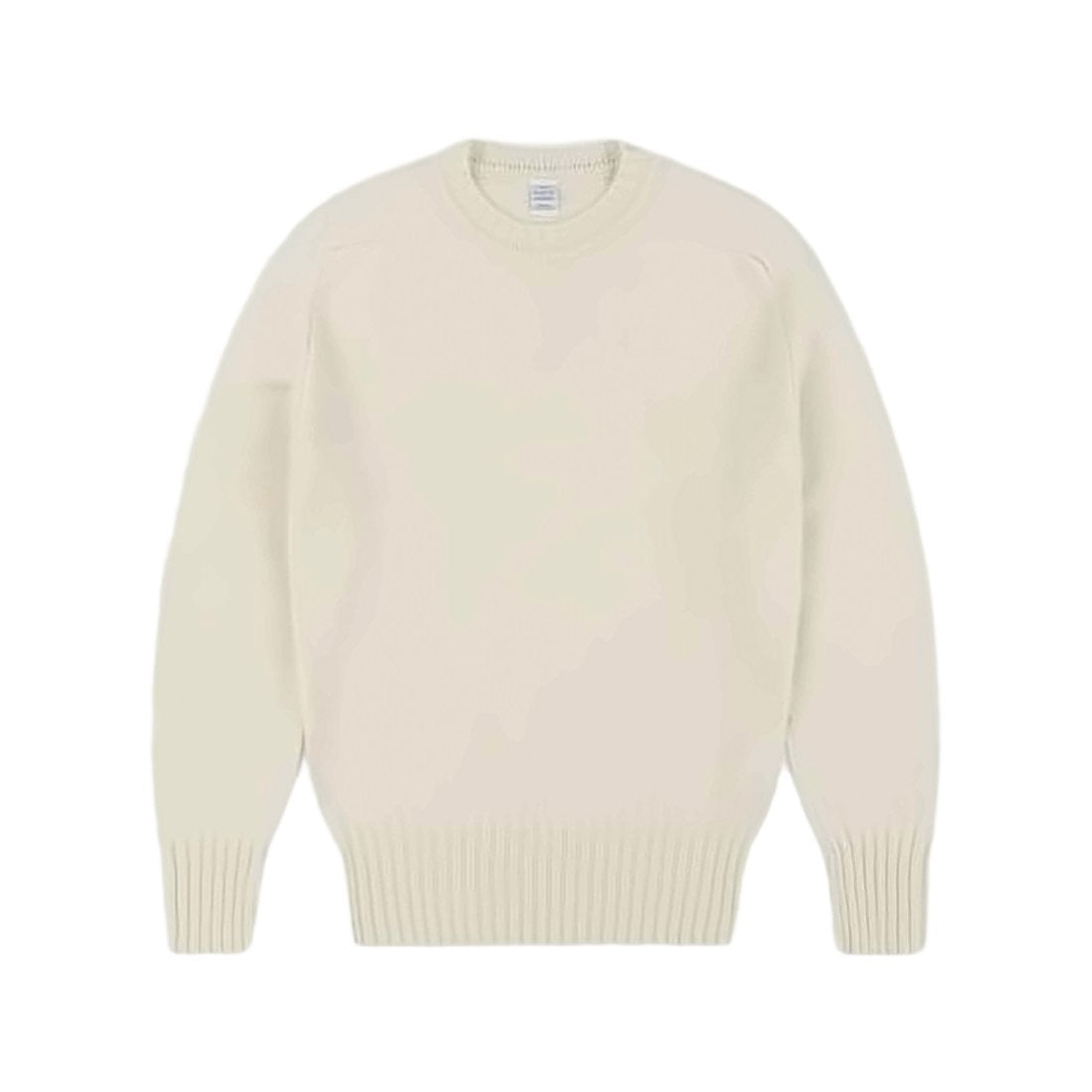 Harley Of Scotland Crewneck Wool Sweater With Ribbed Details