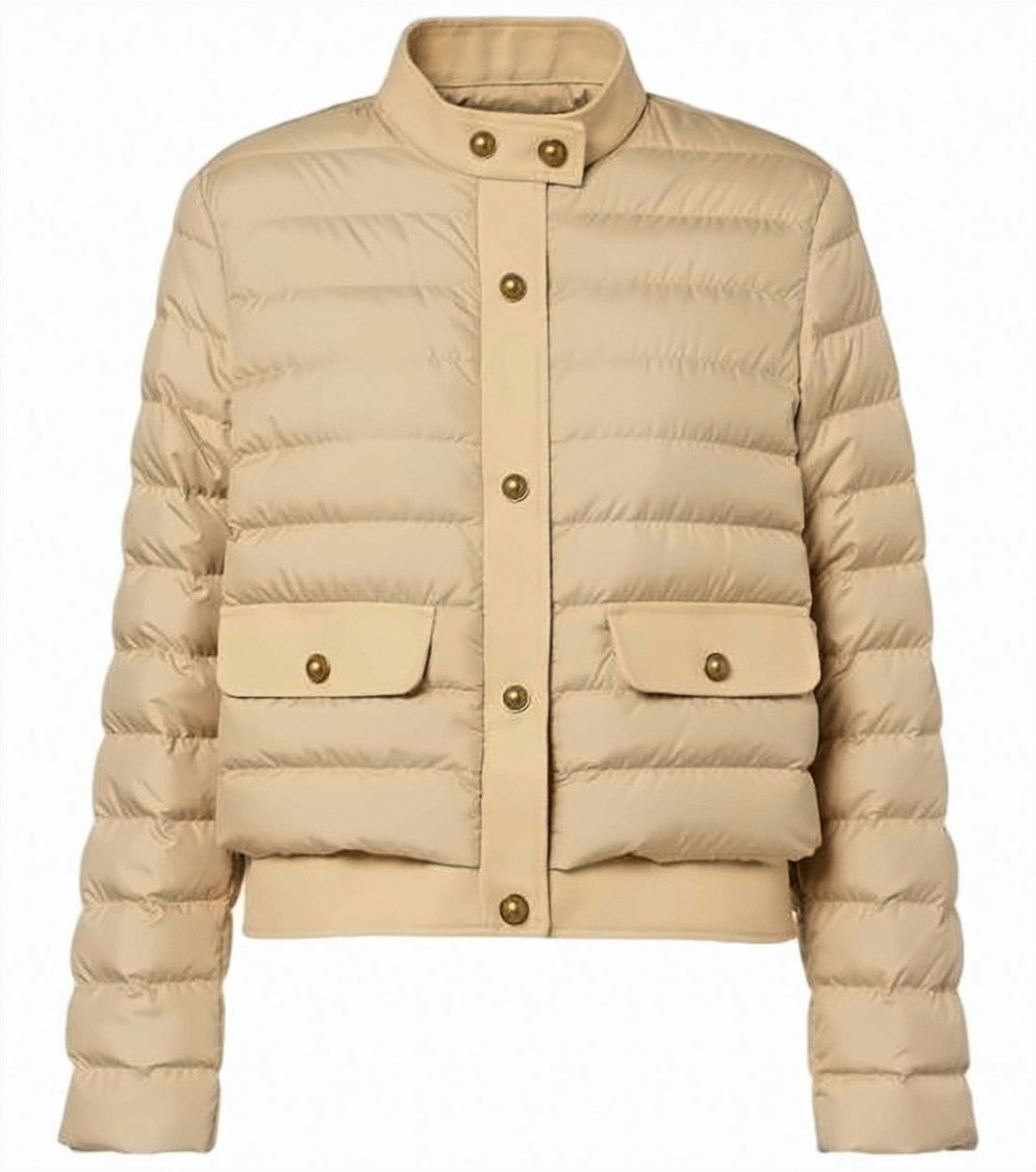 Moncler Cropped Padded Jacket With Horizontal Quilting