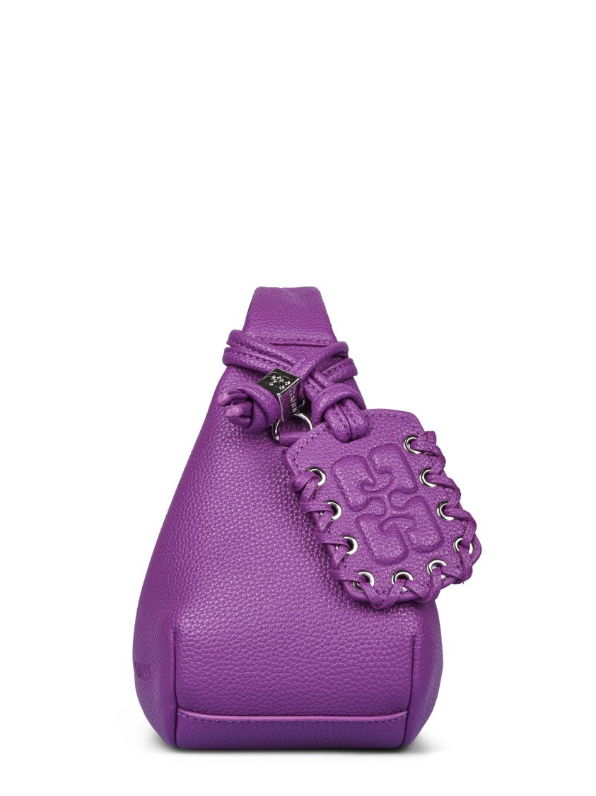 Ganni Structured Rounded Silhouette Braided Shoulder Bag