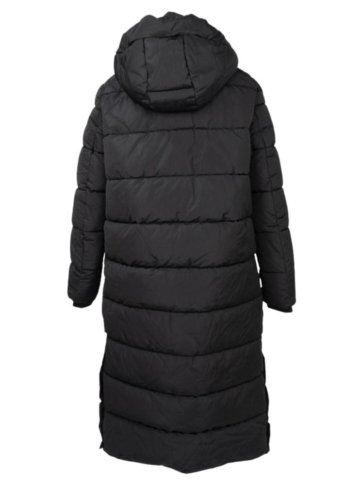 Sergio Moretti Padded Long Jacket With Concealed Placket And Hood