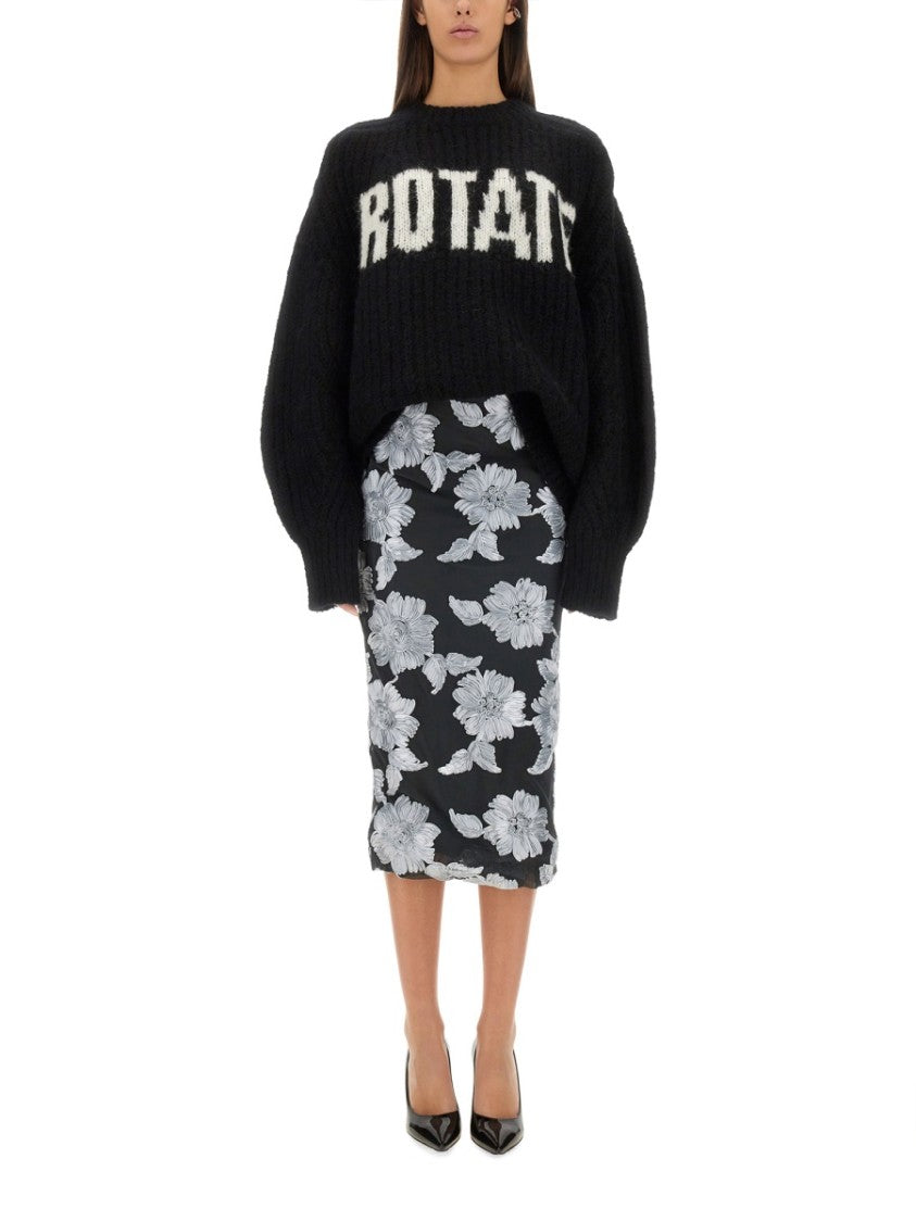 Rotate Floral Print Pencil Skirt
