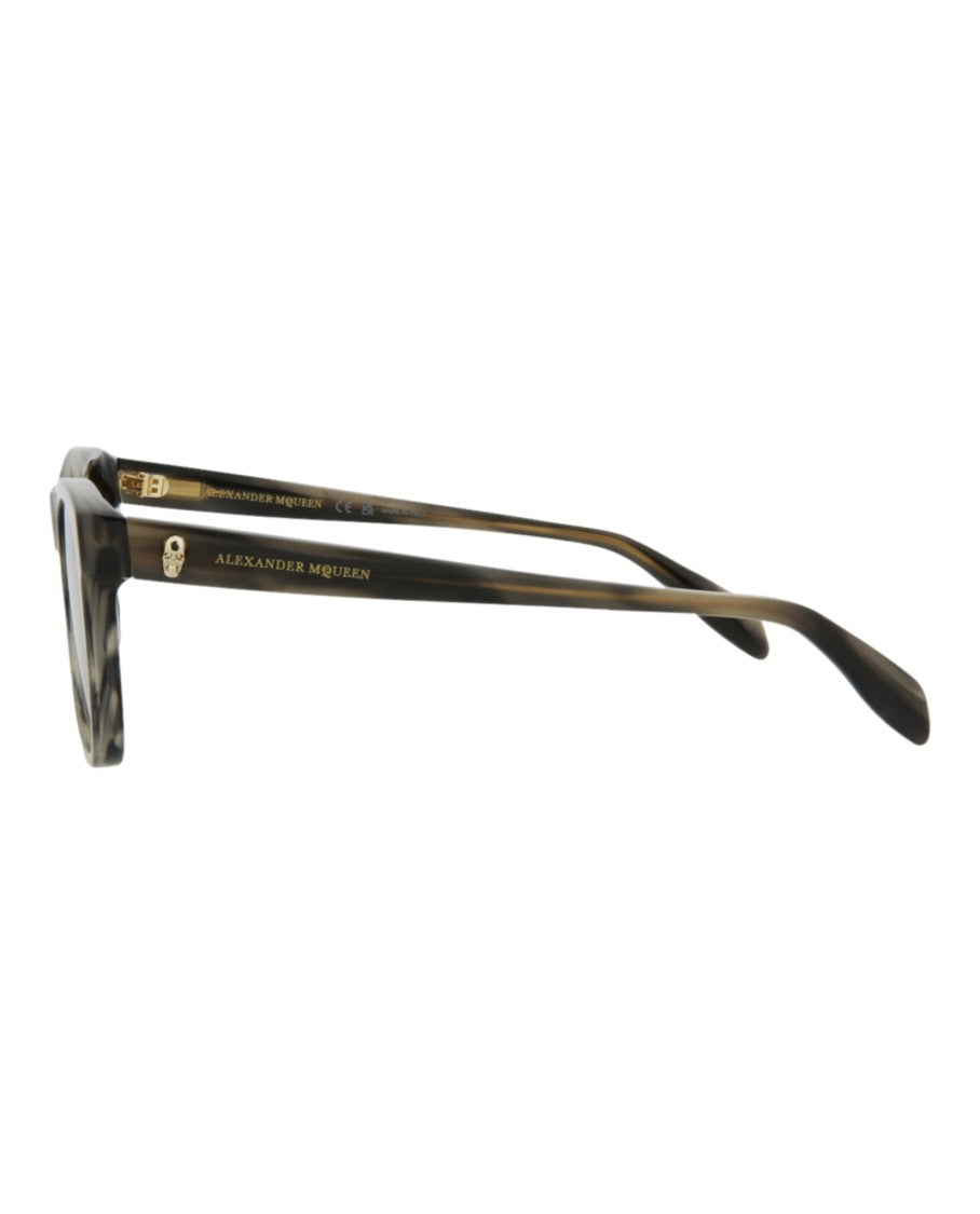 Alexander Mcqueen Square-Frame Acetate Sunglasses With Saddle Nose Bridge