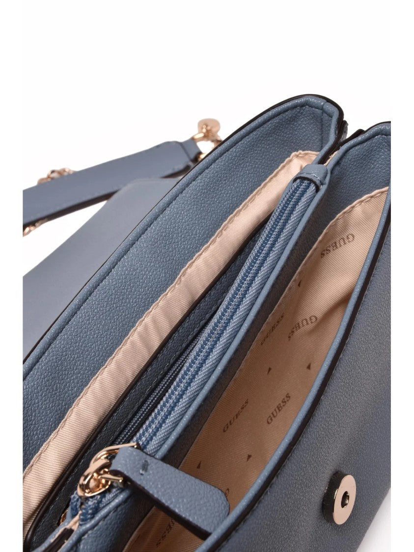 Guess Blue Polyurethane Chain Shoulder Bag