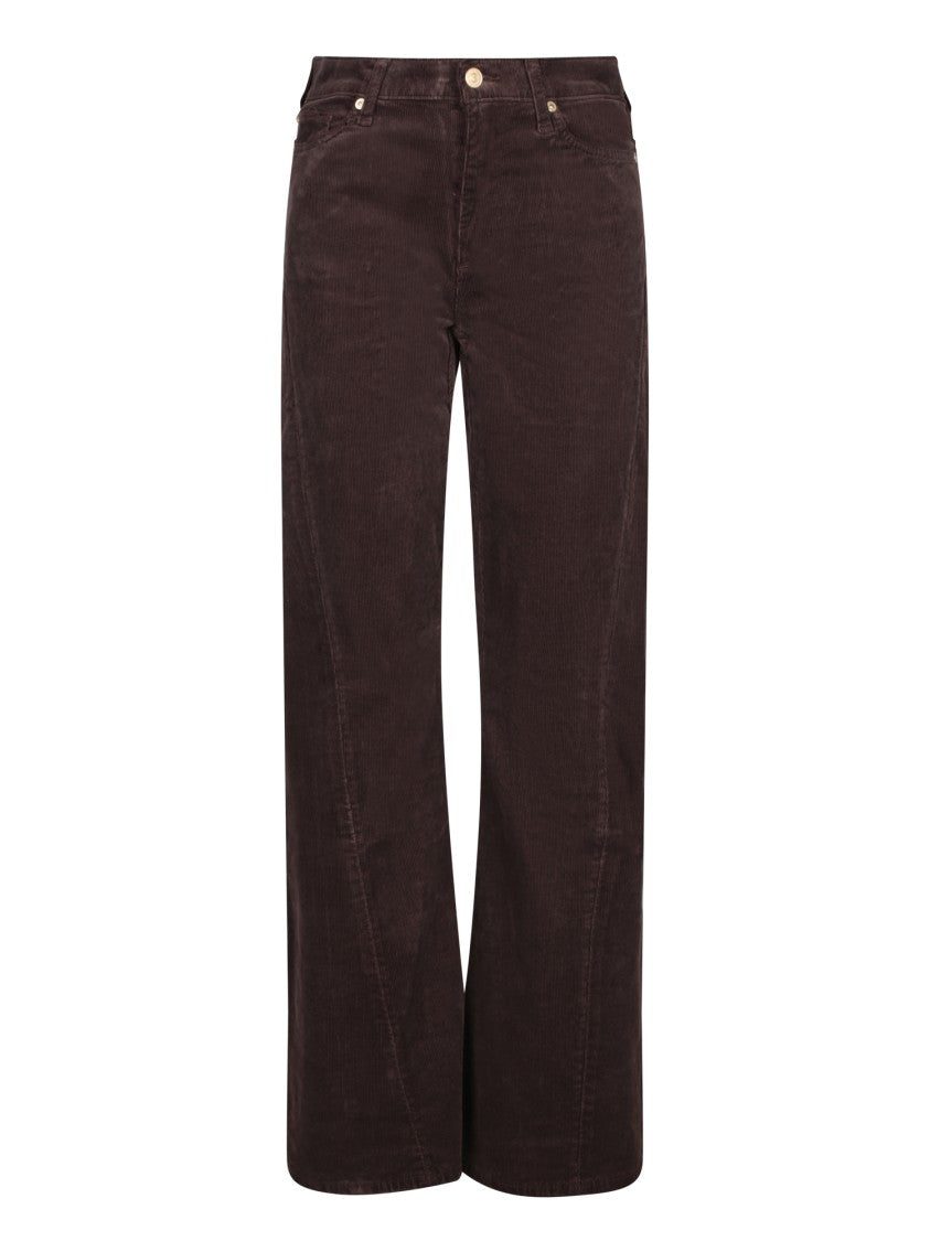 7 For All Mankind Straight-Leg Corduroy Jeans With Mid-Rise Waist