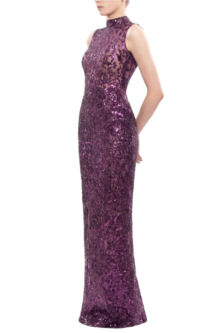 Saiid Kobeisy Sequin Embroidered Long Dress