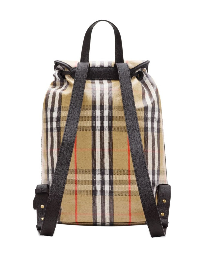 Burberry Structured Check Pattern Backpack