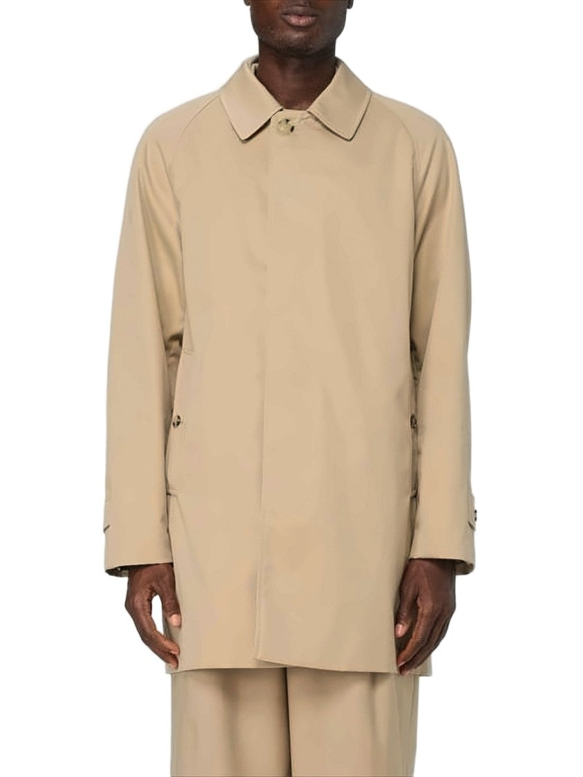 Burberry Classic Short Car Coat In Smooth Cotton Fabric