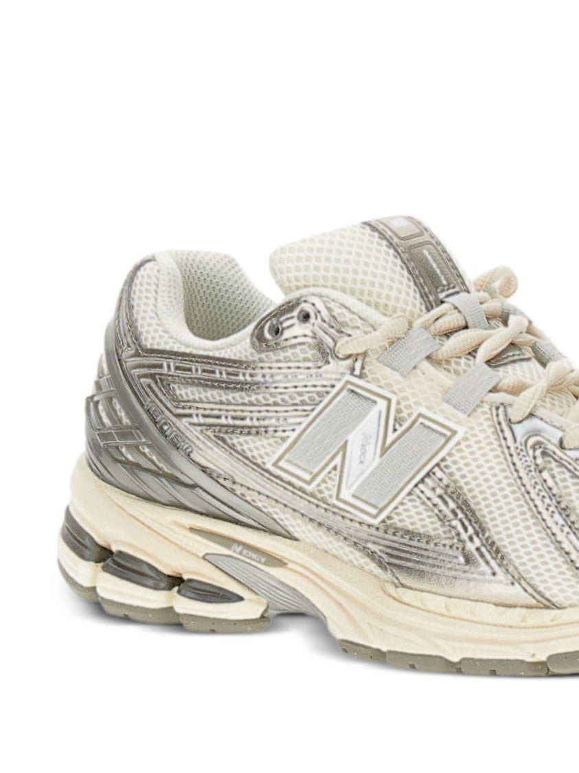 New Balance White Mesh U1906 Sneakers With Silver Accents