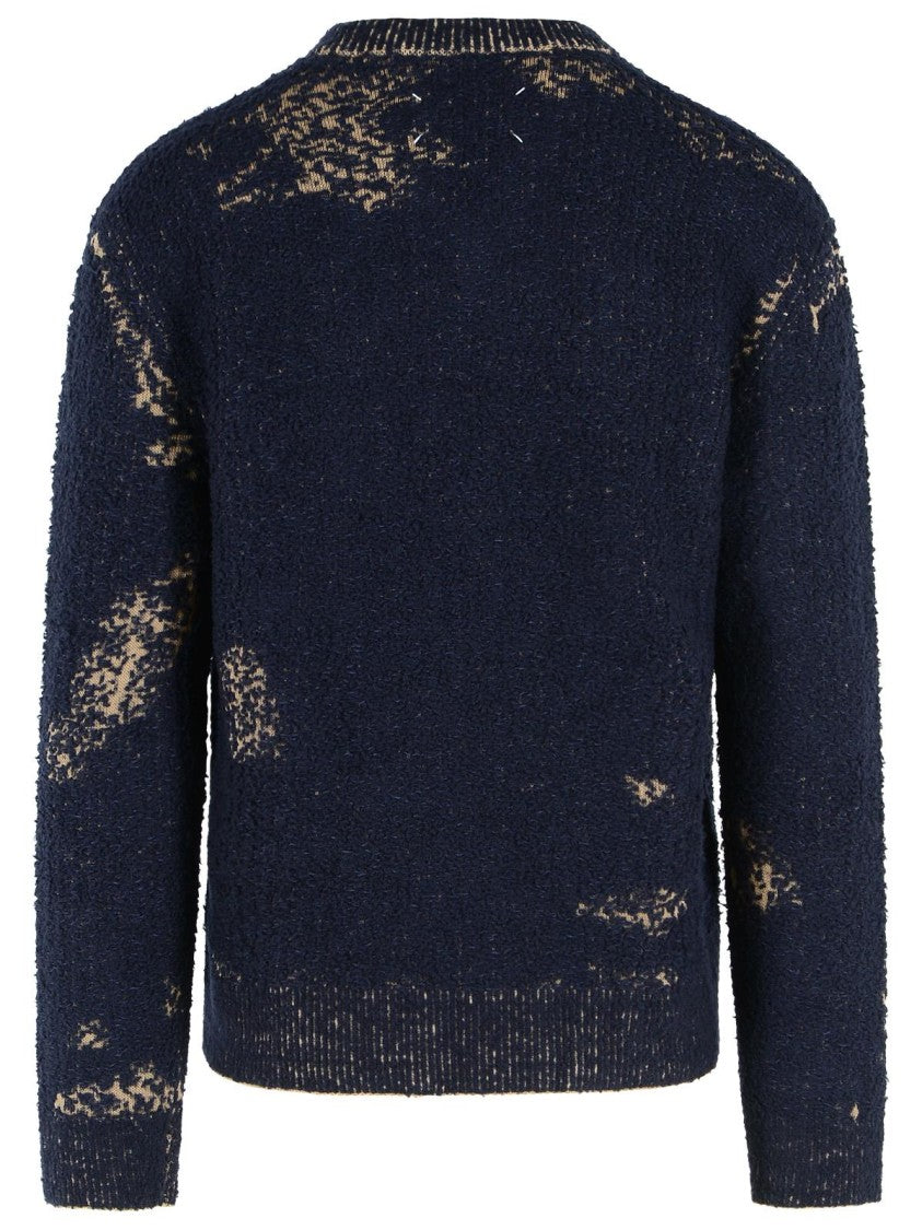 Maison Margiela 'Acid' Blue Cotton And Wool Sweater