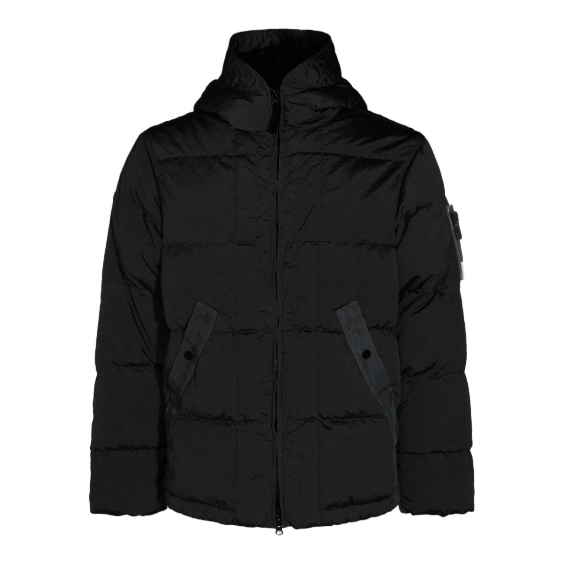 Stone Island High Collar Hooded Padded Quilted Coat