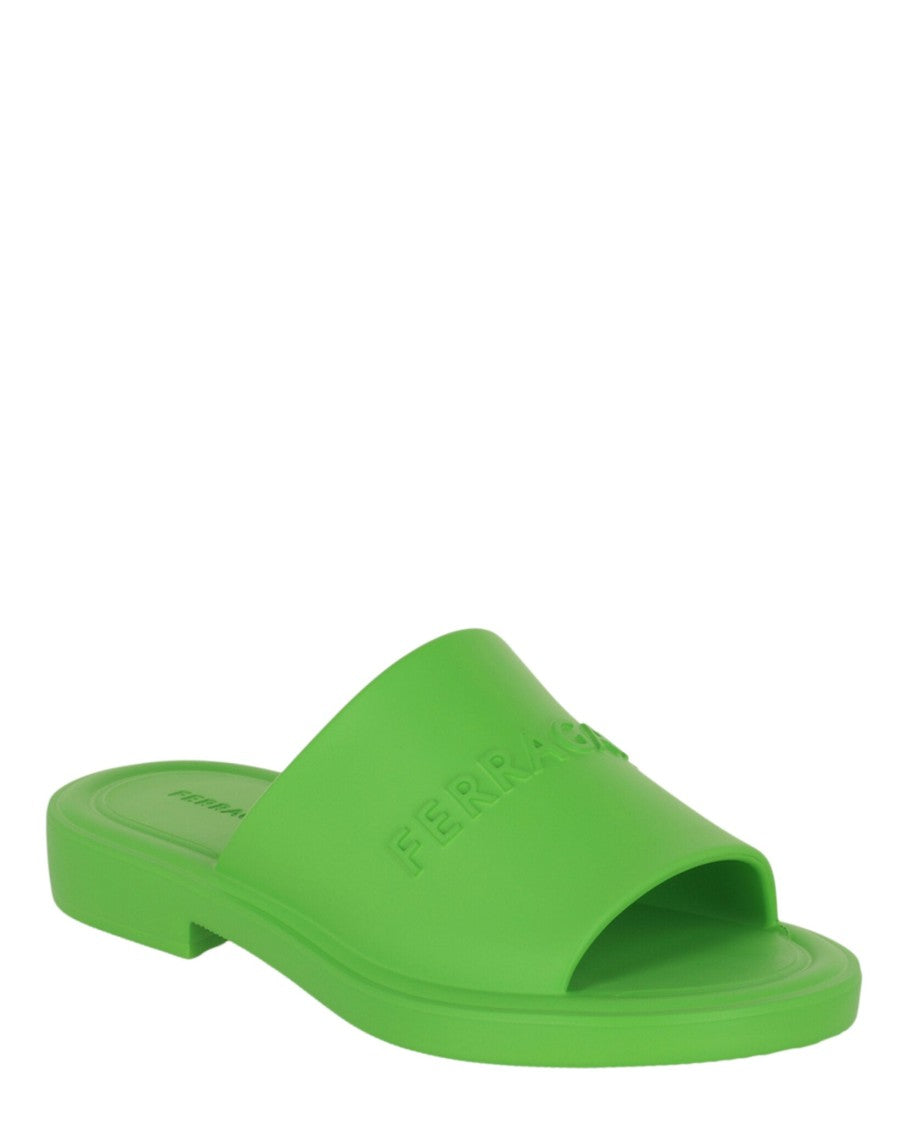 Ferragamo Giuneva Logo Embossed Slides