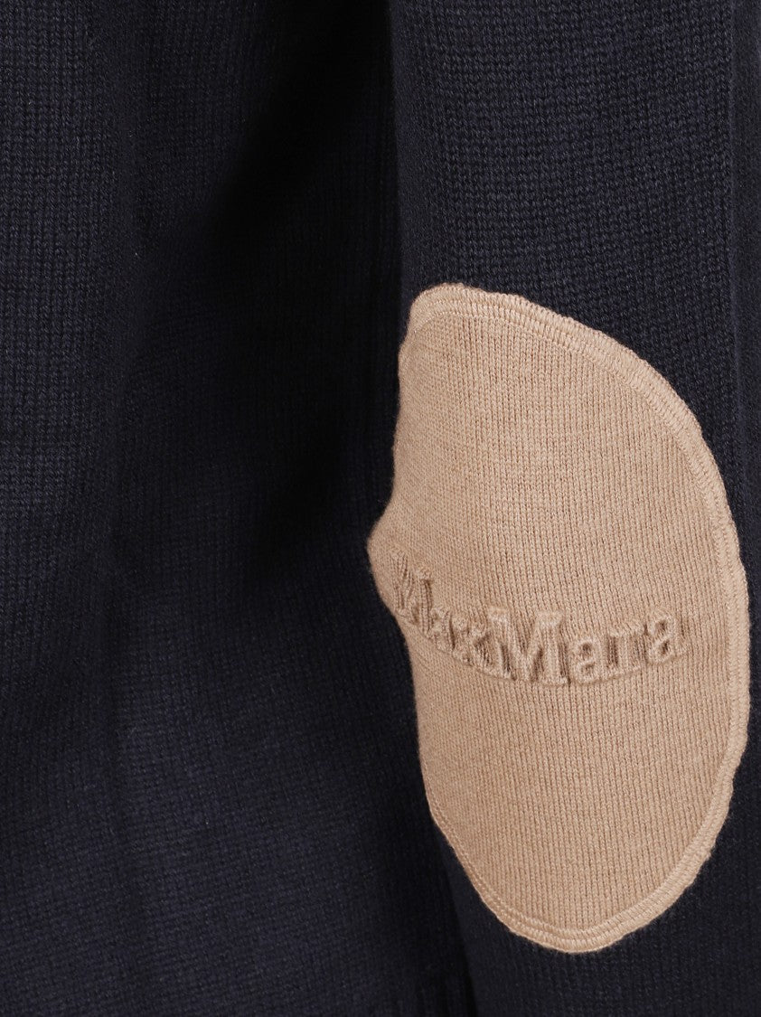 Max Mara Button-Up Cardigan With Contrast Elbow Patches